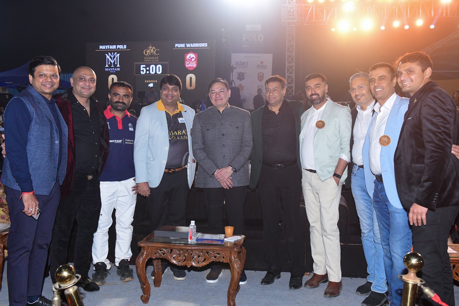 Shri Pranav Adani, Director Adani Enterprises Ltd with GPCF Directors - Gujarat Polo Club Season 1